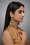 Buy_Masaya Jewellery_Gold Plated Crystals Earrings_at_Aza_Fashions