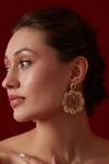 Buy_Paisley Pop_Gold Plated Kundan Peacock Earrings_at_Aza_Fashions