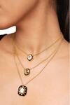 Buy_Isharya_Multi Color Crystal Blaze Enamel And Layered Necklace _at_Aza_Fashions