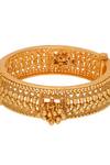 Buy_Curio Cottage_Gold Plated Ghungroo Embellished Temple Bangle_Online_at_Aza_Fashions