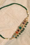 Shop_Zevar King_Multi Color Semi Precious Stones Choker Necklace Set _at_Aza_Fashions