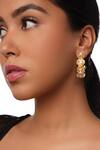 Buy_Isharya_White Crystals Bling Infinity Cut Hoops_at_Aza_Fashions