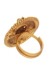 Buy_Curio Cottage_Gold Plated Temple Goddess Laxmi Carved Ring_Online_at_Aza_Fashions