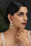 Buy_Paisley Pop_Gold Plated Kundan Handcrafted Enamel Jhumkas _at_Aza_Fashions