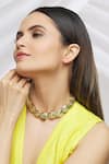 Buy_Just Shradhas_Gold Plated Kundan Embellished Choker _at_Aza_Fashions