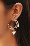 Buy_Noor_Gold Plated Pearls Drop Earrings _at_Aza_Fashions