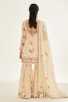 Shop_Shyam Narayan Prasad_White Organza Embroidered Zardozi Work And Printed Kurta Sharara Set  _at_Aza_Fashions