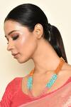 Buy_Just Shradhas_Multi Color Bead Embellished Layered Necklace _at_Aza_Fashions
