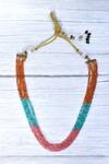 Shop_Just Shradhas_Multi Color Bead Embellished Layered Necklace _at_Aza_Fashions