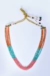 Just Shradhas_Multi Color Bead Embellished Layered Necklace _Online_at_Aza_Fashions