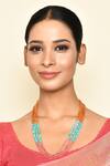 Buy_Just Shradhas_Multi Color Bead Embellished Layered Necklace _Online_at_Aza_Fashions