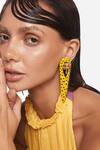 Buy_Outhouse_Yellow Crystals Gavi Spicule Kaybug Earrings _at_Aza_Fashions