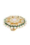 Shop Vivinia By Vidhi Mehra Gold Plated Pearls, Diamonds Kundan Statement Ring at Aza Fashions Shop_Vivinia By Vidhi Mehra_Gold Plated Pearls, Diamonds Kundan Statement Ring _at_Aza_Fashions