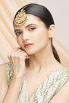 Buy_Vivinia By Vidhi Mehra_Gold Plated Kundan Maangtikka _at_Aza_Fashions