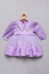 Buy_Tutus By Tutu_Purple Fabric Embroidered Placed Pattern Dress_at_Aza_Fashions