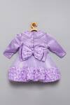 Shop_Tutus By Tutu_Purple Fabric Embroidered Placed Pattern Dress_at_Aza_Fashions