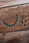 Shop_Kohar By Kanika_Green Sapphire Stone And Faux Diamond Studded Necklace Set_at_Aza_Fashions