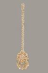 Shop_House Of D"Oro_Gold Plated Pearls Handmade Maangtikka_at_Aza_Fashions