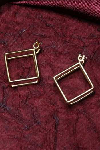 Shop_Ishhaara_Gold Plated Cubic Earrings _at_Aza_Fashions