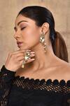 Buy_Nepra By Neha Goel_Gold Plated Abstract Shape Dangler Earrings _at_Aza_Fashions