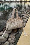 Bhavna Kumar_Beige Bead And Sequin Embellished Potli Bag_at_Aza_Fashions