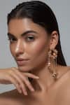 Buy_Opalina Soulful Jewellery_Gold Plated Handcrafted Chain Tassel Hoop Long Earrings _at_Aza_Fashions