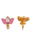 Shop_Ishhaara_Pink Pearls Embellished Open Necklace Set_Online_at_Aza_Fashions