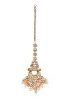Ishhaara_White Stone And Bead Embellished Studded Choker Set_at_Aza_Fashions