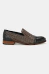 Shop_Lafattio_Black Semi Brogue Loafers  _Online_at_Aza_Fashions