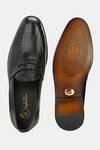 Buy_Lafattio_Black Laser Engraved Penny Loafers  