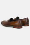 Buy_Lafattio_Brown Textured Penny Loafers  