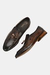 Buy_Lafattio_Brown Leather Tassel Moccasin Shoes 