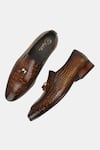 Buy_Lafattio_Brown Tassel Leather Moccasin Shoes 
