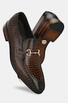 Buy_Lafattio_Brown Buckled Moccasin Shoes _at_Aza_Fashions