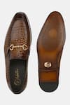 Shop_Lafattio_Brown Leather Buckled Moccasin Shoes 