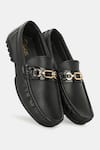 Lafattio_Black Buckled Loafers  _Online_at_Aza_Fashions