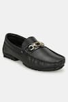 Shop_Lafattio_Black Buckled Loafers  _Online_at_Aza_Fashions