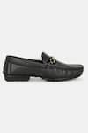 Lafattio_Black Buckled Loafers  _at_Aza_Fashions