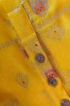 Rage Attire-Sweta Saria_Yellow Cotton, Silk Sequins Border Embroidered Kurta And Dhoti Pant Set _Online_at_Aza_Fashions