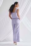 Shop_Detales_Purple Linen Square Neck Strap Top And Palazzo Pant Set For Women_at_Aza_Fashions