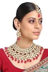 Buy_Minaki_Gold Plated Stones, Zari Kundan Drop Choker Set _at_Aza_Fashions