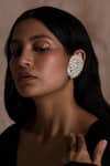 Buy_Zevar King_White Jadau Stones Earrings_at_Aza_Fashions
