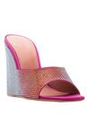 Buy_Sephyr_Pink Rhinestones Serena Holographic Effect Wedges _at_Aza_Fashions