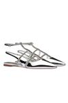 Sephyr_Silver Ares Strap Embellished Flats _Online_at_Aza_Fashions