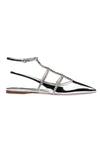 Buy_Sephyr_Silver Ares Strap Embellished Flats _Online_at_Aza_Fashions