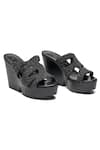 Buy_Sephyr_Black Embroidered Nora Bead Wedges _at_Aza_Fashions