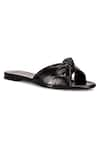 Shop_Sephyr_Black Vita Front Knotted Flats _at_Aza_Fashions