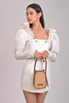 Buy_X Feet Above_Brown Woven Berlin Jute Egg Shaped Bag _at_Aza_Fashions
