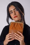 X Feet Above_Brown Ara Clasp Colorblock Bag_Online_at_Aza_Fashions