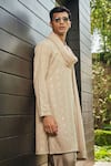 Buy_Bohame_Beige Kurta And Dupatta- Georgette Embroidered Chikankari Udvah Set _Online_at_Aza_Fashions